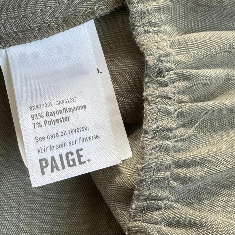 PAIGE Sage Green Teared and Belted Dress Size S - Picture 3 of 7